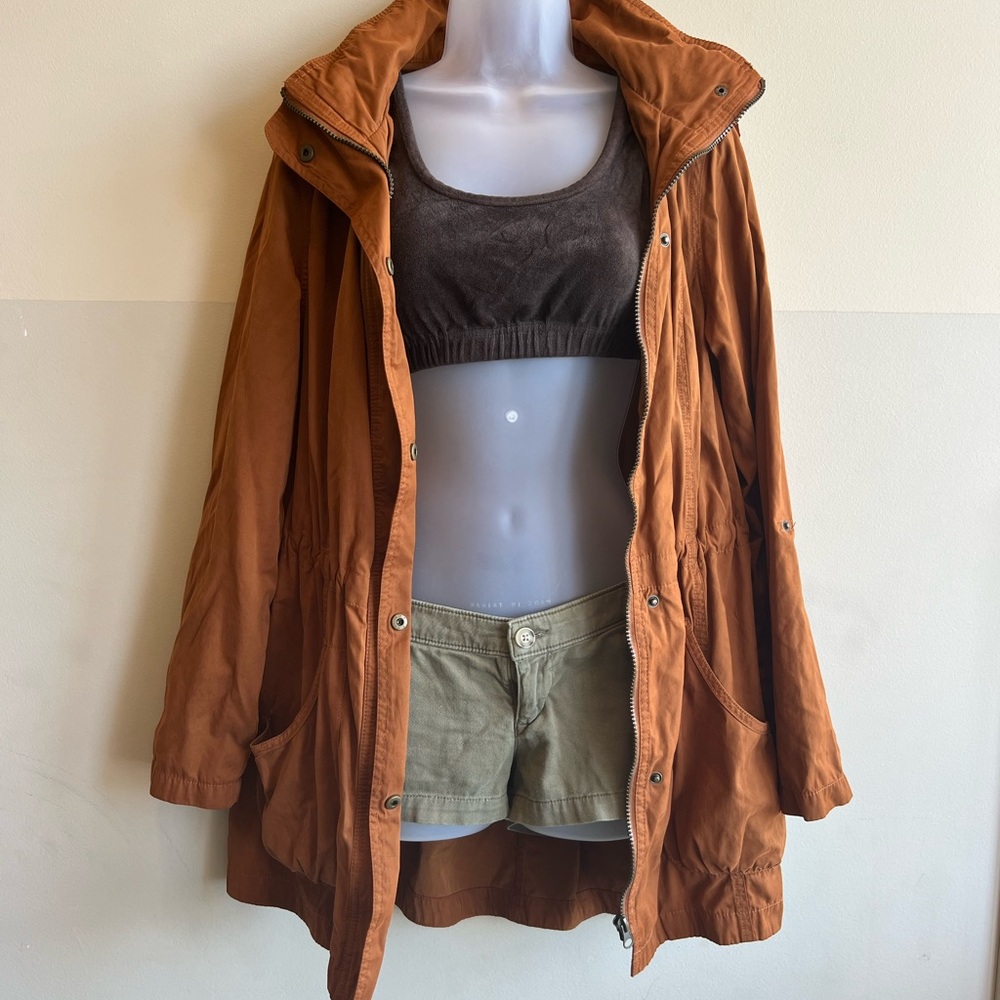 Mossimo Supply Co Brown Utility Jacket with Hood